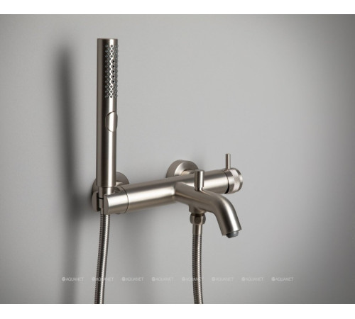 Смеситель для ванны Allen Brau Priority с изливом и душевым набором никель браш 5.31D10-BN