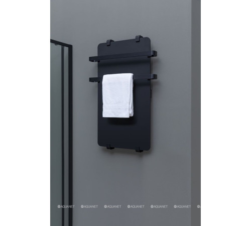 Полотенцесушитель водяной Allen Brau INFINITY 800х440 мм черный матовый с рейлингом 2.0 черный браш 00325636