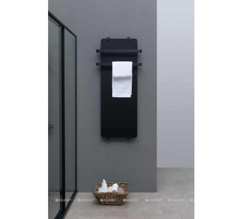 Полотенцесушитель Allen Brau INFINITY 1200х440 мм черный матовый с рейлингом 2.0 и креплением черный браш 00325638