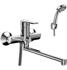 Смеситель для ванны Rossinka Silvermix RS28-33 с плоским изливом 350 мм хром RS28-33