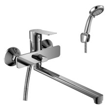 Смеситель для ванны Rossinka Silvermix RS27-33 с плоским изливом 350 мм хром RS27-33