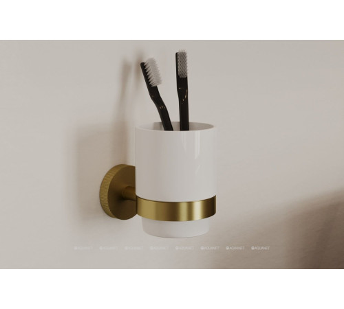 Стакан Allen Brau PRIORITY керамика латунь белый брашированное золото 6.31002-GB