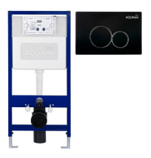 Комплект инсталляции 4 в 1 AQUAme с черной клавишей 525х1054 мм AQM4005B