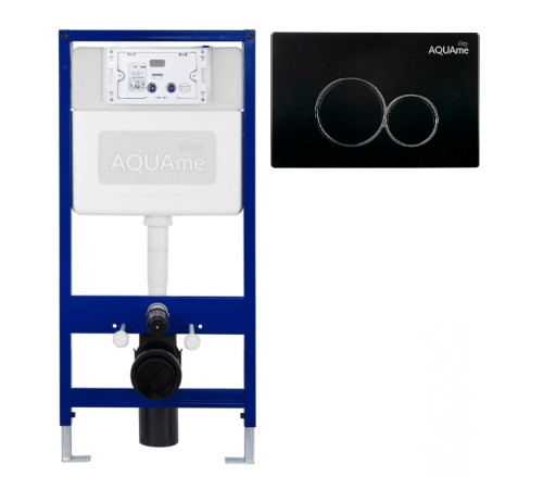 Комплект инсталляции 4 в 1 AQUAme с черной клавишей 525х1054 мм AQM4005B