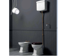 Унитаз напольный SIMAS Londra 60х36.5 см вертикальный слив высокий бачок бронза LO902bi/F90br/R01br/LO901bi