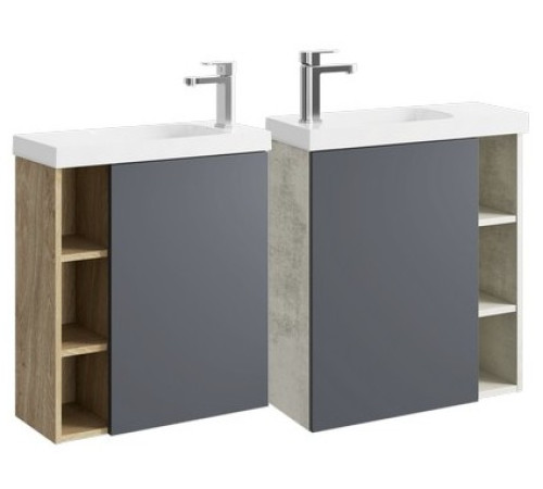 Фасад тумбы AQUATON Alba серый матовый ALB0706GRM