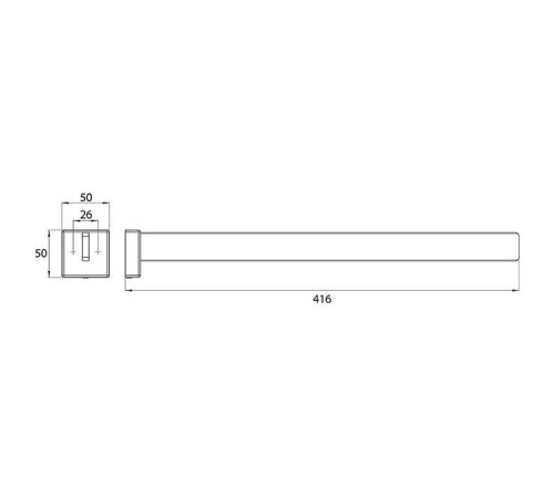 Полотенцедержатель emco Cue 41.6 см хром 3250 001 42