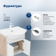 Тумба с раковиной Aquanet Сидней 60 дуб кантри/белый раковина Shenxin 00354986