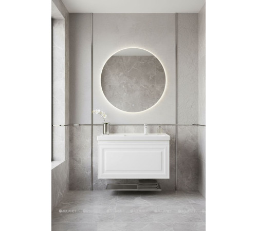 Тумба под раковину Aquanet Агата 90 1 ящик белый сатин 00345482