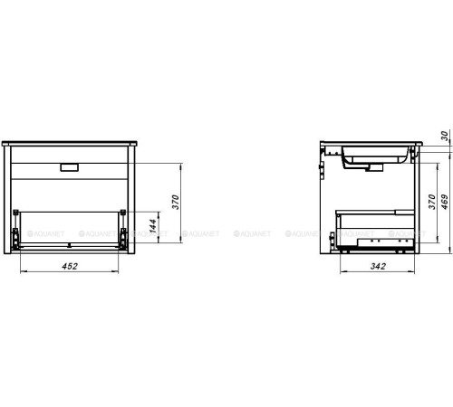 Тумба Allen Brau GRAVITY 60 см 1 ящик белый матовый 1.370012.WM