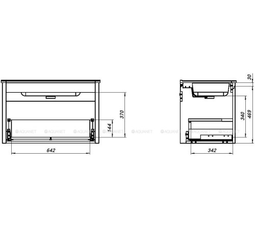 Тумба Allen Brau GRAVITY 80 см 1 ящик белый матовый 1.370013.WM