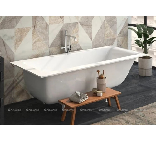 Ванна прямоугольная Aquanet BRIGHT STONE SLIM 1700х700 мм тонкий бортик 00351315
