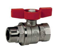 Кран шаровой Giacomini R854 1/2 ВН ручка-бабочка красная R854X023