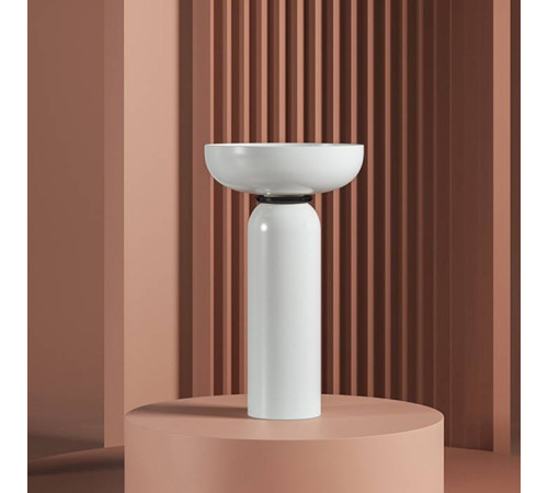 Раковина на пьедестале Artceram Jolie 50 см белый глянцевый/черный JOL001 01 00