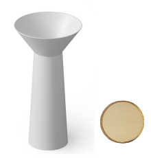 Раковина напольная DEA Design Pedestal Basin 480х480х900 мм Classic Green DD2022480R6