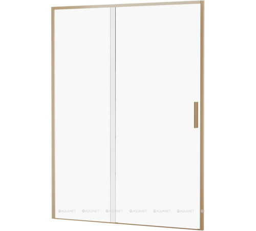 Душевая дверь в нишу Aquanet Pleasure Evo 1500 мм золотой никель Easy Clean AE65-N150-GBT