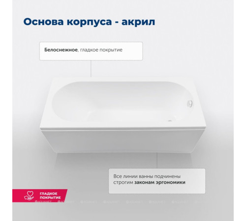Ванна акриловая Aquanet Nexus 180x80 в комплекте 00362777