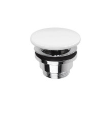 Донный клапан клик-клак Simas с керамической крышкой белый матовый PLCE bi matt