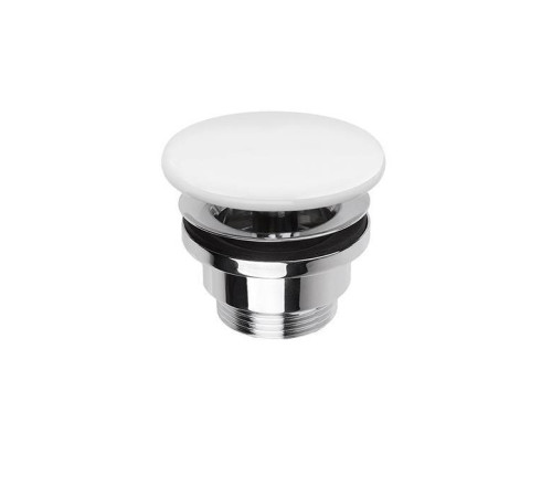 Донный клапан клик-клак Simas с керамической крышкой белый матовый PLCE bi matt