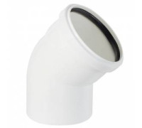 Отвод Elite МК МПП 110х45° белый 24418