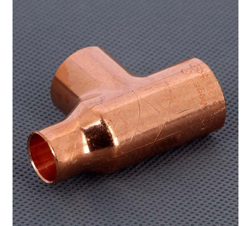 Тройник медный под пайку Viega 22х22х15 мм 102456