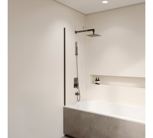 Шторка на ванну RGW SC-056B 300 мм профиль черный 351105630-14