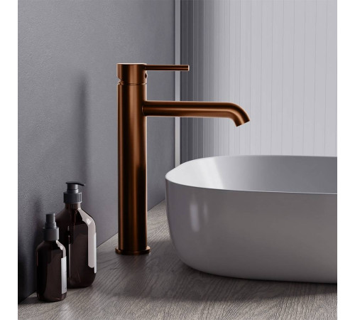 Смеситель для раковины Damixa Scandinavian Pure высокий розовое золото 360250500