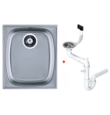 Мойка кухонная Alveus Basic 10 380х440х145 мм врезная с сифоном 1082195