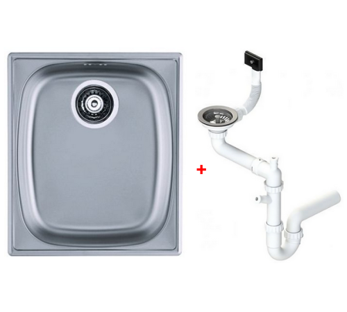 Мойка кухонная Alveus Basic 10 380х440х145 мм врезная с сифоном 1082195