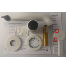 Смеситель для раковины Kludi Bozz настенный на 2 отверстия внешняя часть белый матовый 382445376