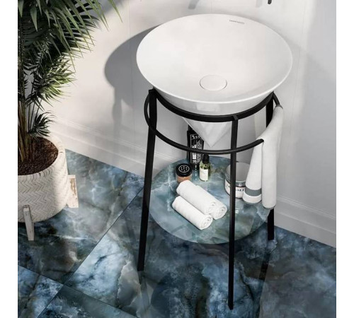 Раковина Kerama Marazzi Cono 44.5х44.5х35 см встраиваемая сверху белый глянцевый CO.wbi.44