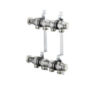 Распределительный коллектор Oventrop Multidis SH 4 контура 1 x 3/4 EK нержавеющая сталь 1407154