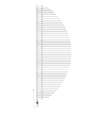 Полотенцесушитель электрический Primoclima PARUS 1600х600 мм 43 трубки 800 Вт Белый PC PARUS 800 W