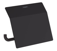 Держатель для туалетной бумаги hansgrohe AddStoris с крышкой черный матовый 41753670