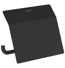 Держатель для туалетной бумаги hansgrohe AddStoris с крышкой черный матовый 41753670