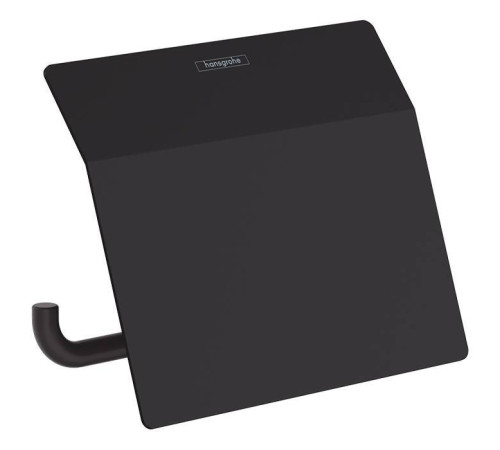 Держатель для туалетной бумаги hansgrohe AddStoris с крышкой черный матовый 41753670