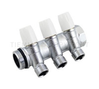 Коллектор Tiemme MAXIMA 3/4 x 18 мм Евроконус 3 выхода межосевое расстояние 50 мм 1860013