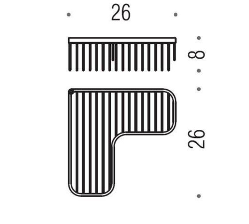 Полка для ванной угловая Colombo Design Angolari хром B9611.CR