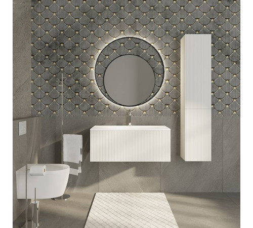 Комплект мебели для ванной Tiffany World Shape 102x52 см подвесной белый матовый SHAP100-B/547001 RAL 9003