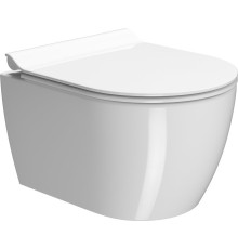 Унитаз подвесной GSI PURA 460x350 мм Swirlflush с крепежом белый глянцевый 8802FR211