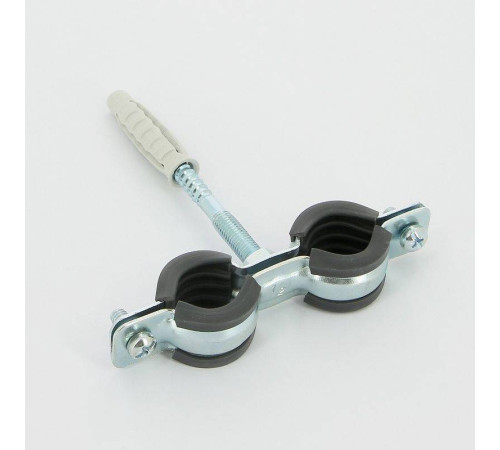 Хомут для труб Walraven BIS Cobra 1/2 20-24 мм двойной с уплотнителем 0802124