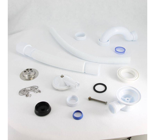 Слив-перелив для ванны Wirquin Мини Элит 1 1/2 x 40 мм с пробкой на цепочке L500 мм 30980654