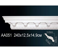 Карниз потолочный Perfect AA051 полиуретановый с рисунком AA051