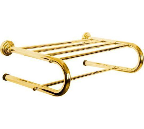 Полка для полотенец с полотенцедержателем Boheme Imperiale золото 10419