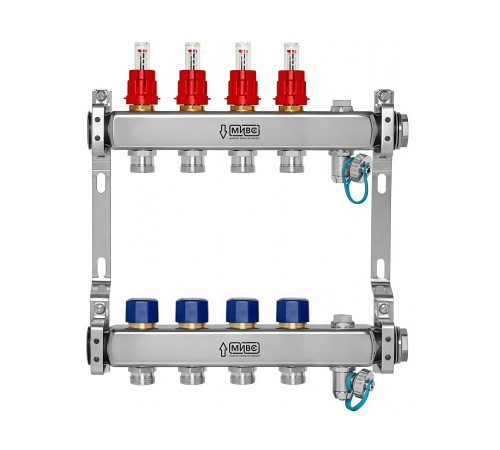 Коллекторная группа из нержавеющей стали VALTEC WF212A 06 выходов 1 x 3/4 Евроконус WF212A06