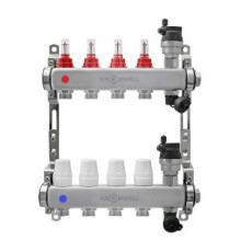 Блок коллекторный Kromwell 1 из нержавеющей стали с расходомерами 4 выхода 3/4 EK KW.SM6000645