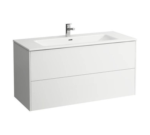Тумба с раковиной Laufen Pro 120х50х61 см подвесная 2 ящика белый глянцевый 8.6496.3.261.104.1