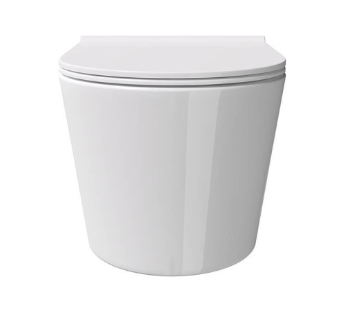 Унитаз подвесной Alice Ceramica Form 50х35 см безободковый с сиденьем микролифт 22300101SET