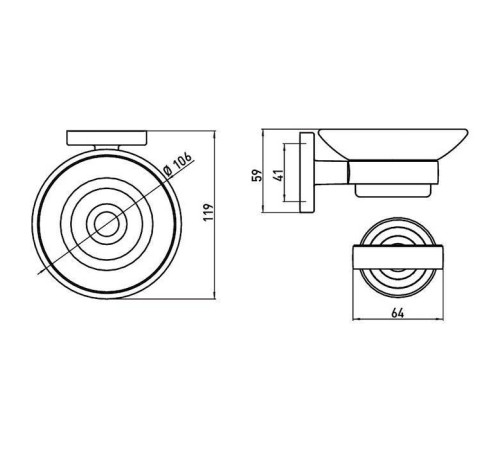 Мыльница подвесная emco Polo хром/хрусталь 0730 001 00