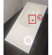 Умывальник из минерального литья AQUAMET Malaga 918х450х180 мм левый Mal.09.04.D-L